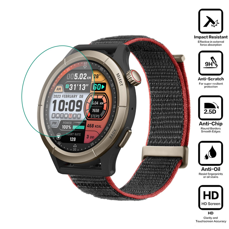 Amazfit Smartwatch Accessories - Hard Glass Smartwatch HD Clear Protective