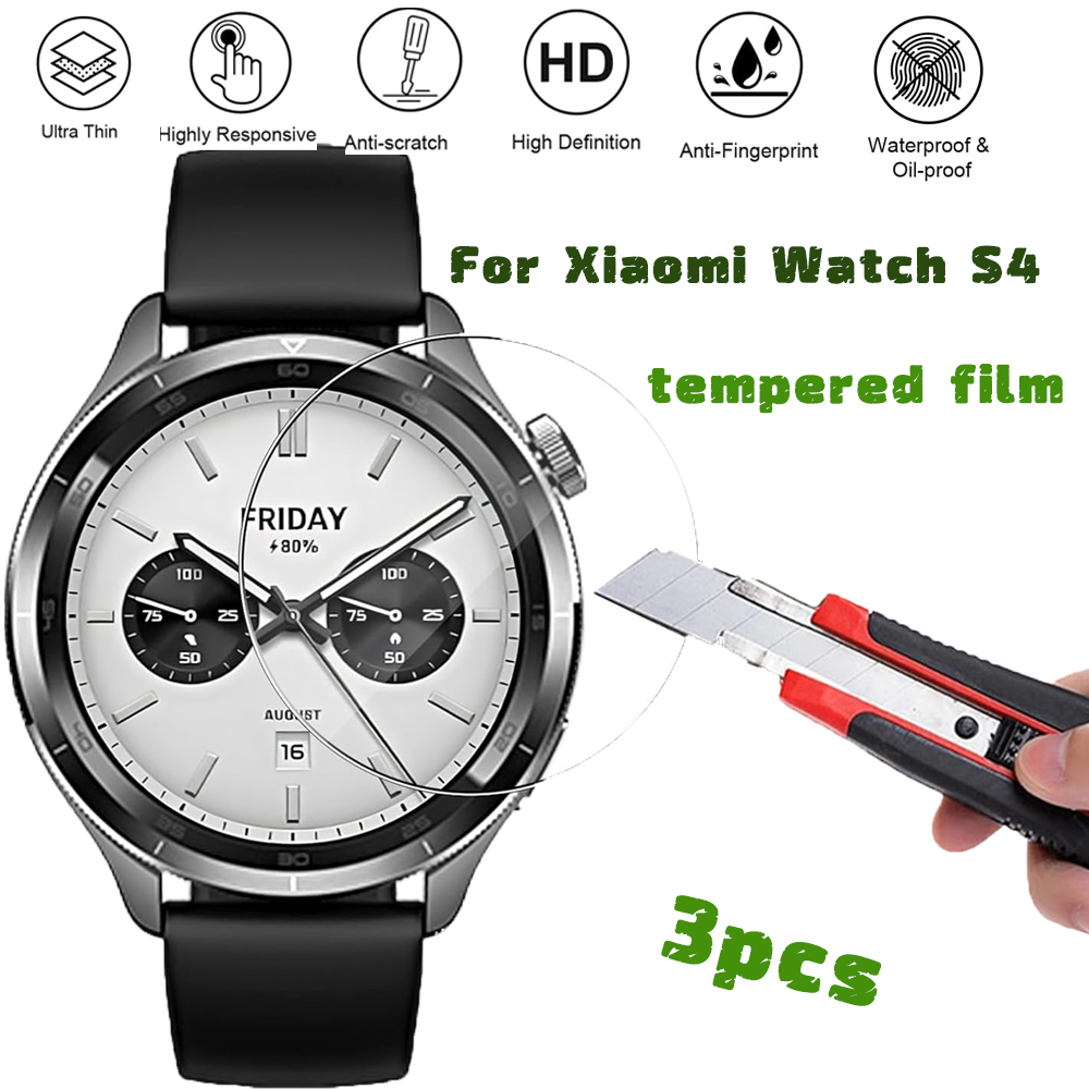 3PCS Tempered Glass Smartwatch - огляд і ціна Xiaomi Smartwatch S4 Accessories
