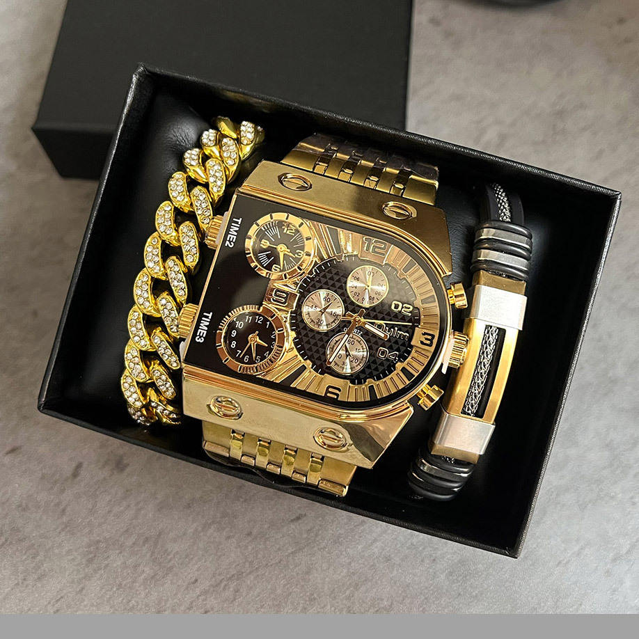 Men's luxury rectangular gold  - огляд і ціна Smartwatch Faces
