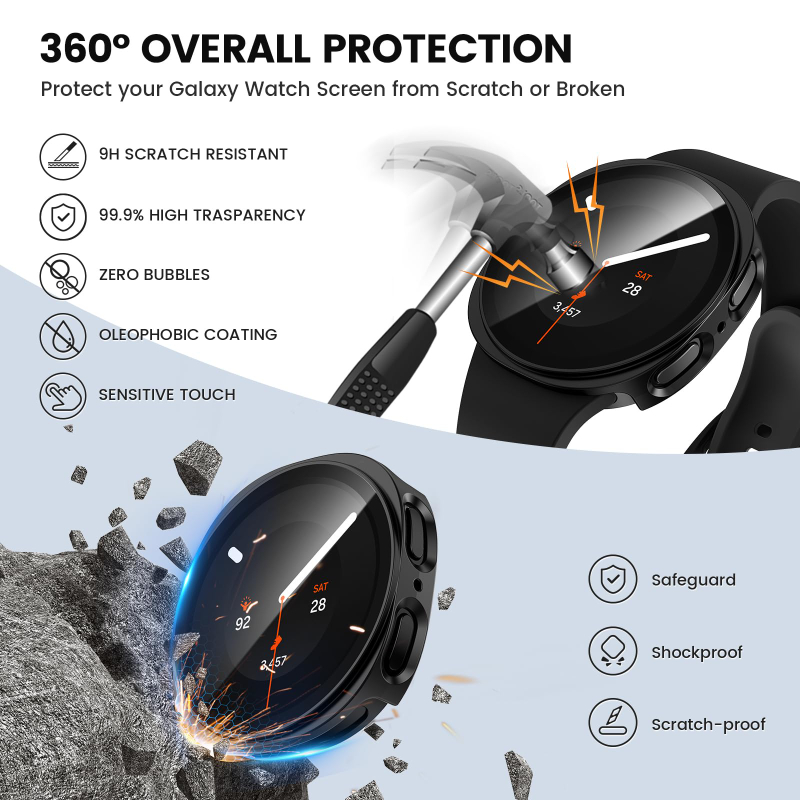 Tempered Glass+PC Case For Sam - огляд і ціна Samsung Smartwatch Accessories