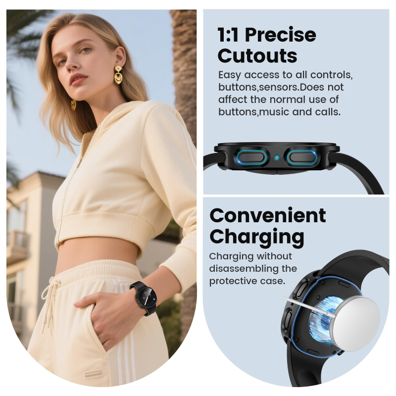 Tempered Glass+PC Case For Sam - огляд і ціна Samsung Smartwatch Accessories
