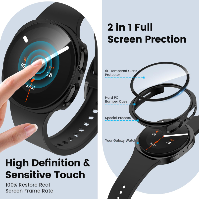 Tempered Glass+PC Case For Sam - огляд і ціна Samsung Smartwatch Accessories