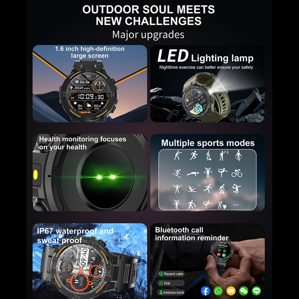 Outdoor Military Rugged Smartw - огляд і ціна Smartwatch Faces