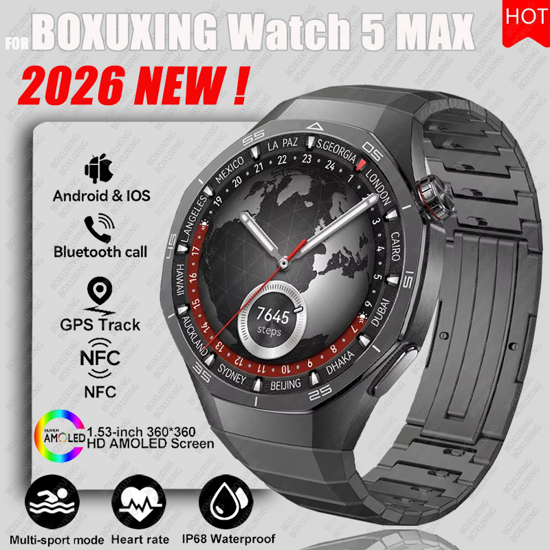 2026 New BOXUXING Watch 5 MAX  - огляд і ціна Smartwatch Faces