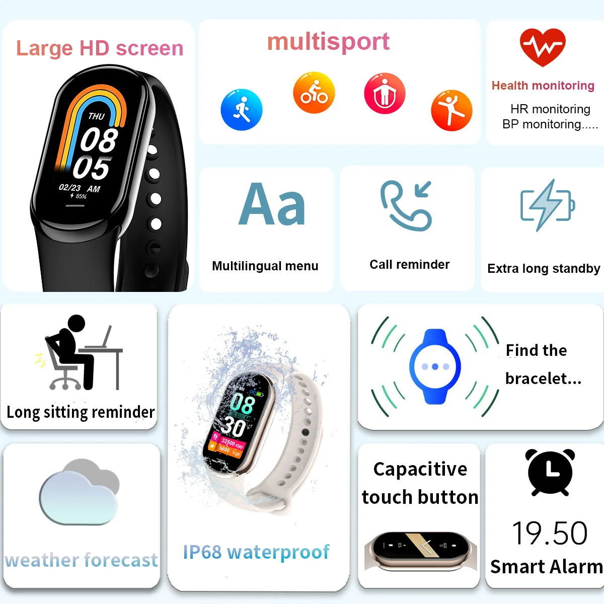 New Original Small M8 Band Sma - огляд і ціна Android Smartwatch Accessories